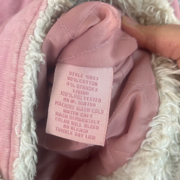 Drum Jeans Corduroy Jacket women M Pink Embroidered flowers 70s retro Penny Lane - Picture 4 of 13